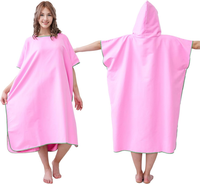 Handtuch Poncho Erwachsene Mikrofaser Badeponcho Strand Surf Poncho Mit Kapuze F