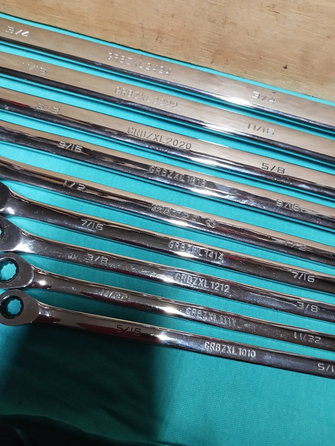 Matco Long Handle Ratcheting Wrench Set Zero Offset 9pc. 5/163/4" eBay