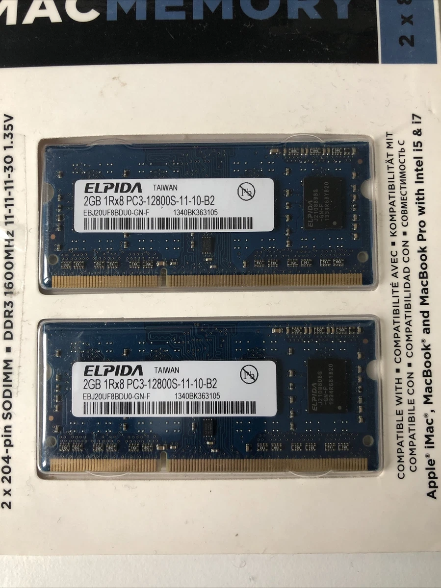 Barrette RAM ECC Elpida 2Go DDR3 PC3-12800E 1600MHz - Pour Serveur - Occasion Testée