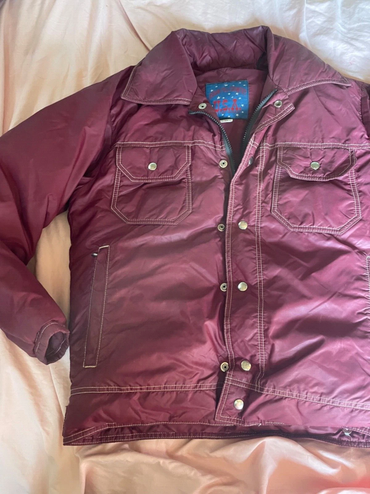 Mens vintage down coat medium Down Fill Country USA