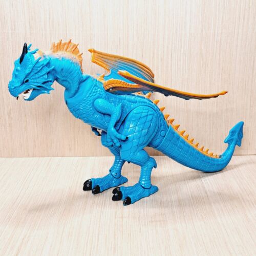 Dragon-I Toys Adventure Force Lights Sounds  Mighty Megasaur Dragon Blue Orange - Picture 1 of 5