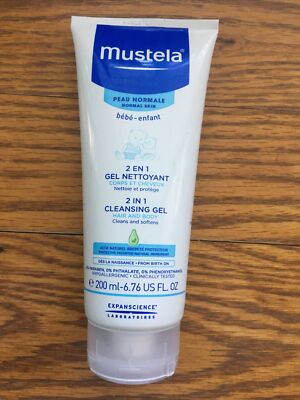 Mustela 2 in 1 Cleansing Gel, Baby Body & Hair Cleanser For Infant- 6.76 Oz