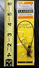 SCOTCHLINE JEROS TACKLE COATED WIRE LEADERS 30LB TEST 9 INCH