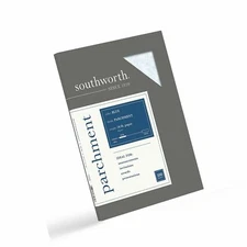 Southworth Laser Parchment Paper 8 1/2" X 11" - 24 Lb - Blue (2) 100 Packs 