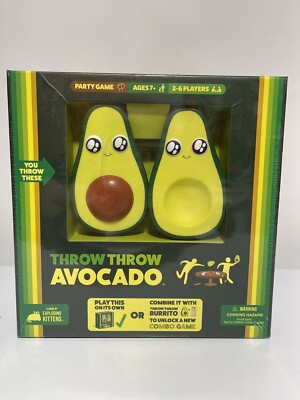 Exploding Kittens Throw Throw Avocado Party Game, Dodgeball Card Game