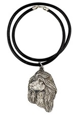 Afghan Hound, Tazi I - Necklace with dog, silver-plated pendant for dog fan, uni