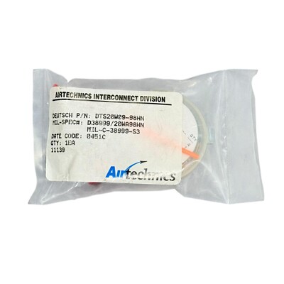 D38999/20WA98HN DEUTSCH AIRTECHNICS STECKER RCPT STECKER 3POS GOLD CRIMP