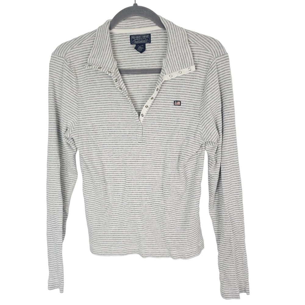 Ralph Lauren Long Sleeve Striped Knit Polo Shirt XL