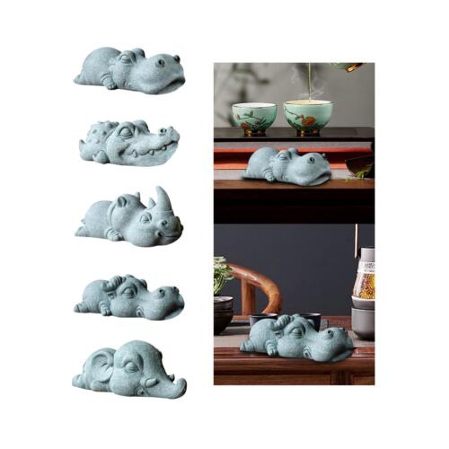 Grüner Sandstein Tier Mini Teehaustier Figur Schlafhaltung DIY Terrarium - Bild 1 von 16