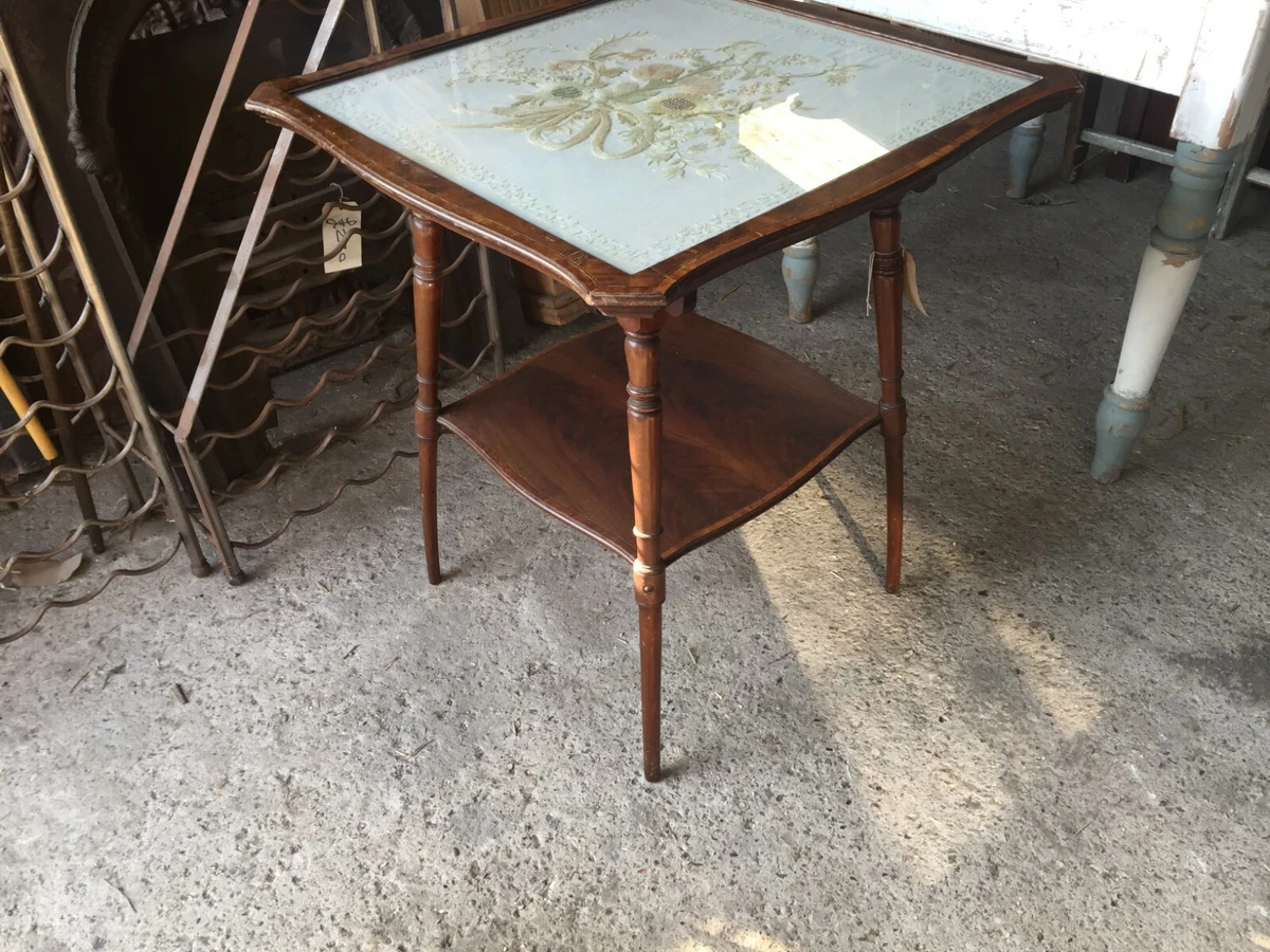 Antique two tier side table online
