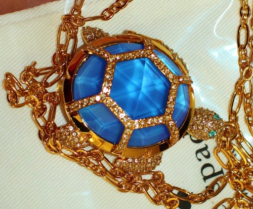 NWT Kate Spade "Paradise Found" Sea Turtle Locket Pendant Necklace & DRUZY LOT - Picture 2 of 18