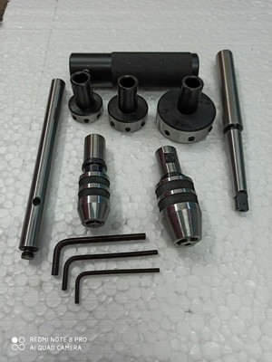 Lathe Tailstock Floating Tap And Die Holder Set MT3 Shank Threading Tapping Kit