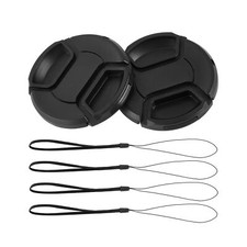 2 Pack 58mm Center Pinch Front Lens Cap Compatible with Canon EOS Rebel T7 T6...