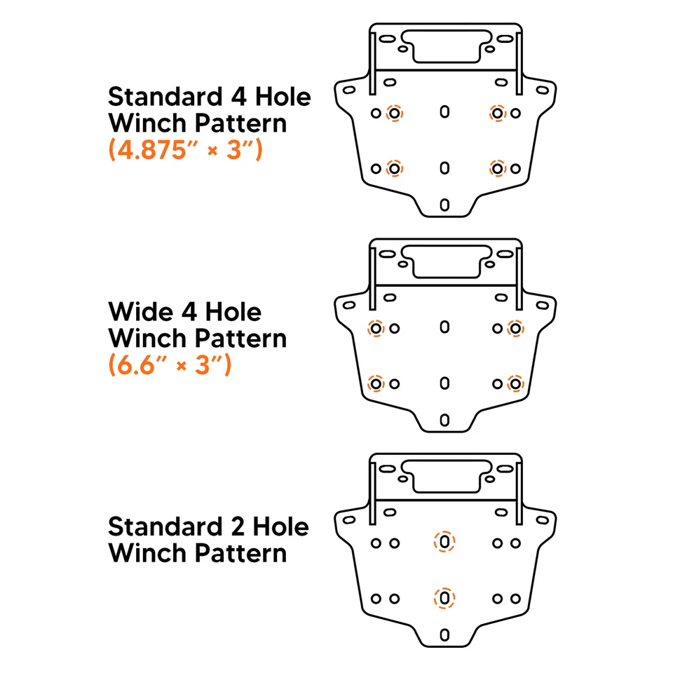 UTV Steel Front Winch Mount Plate For Can-Am Maverick 1000 1000R Max 2013-2018 — 第 3/4 张图片