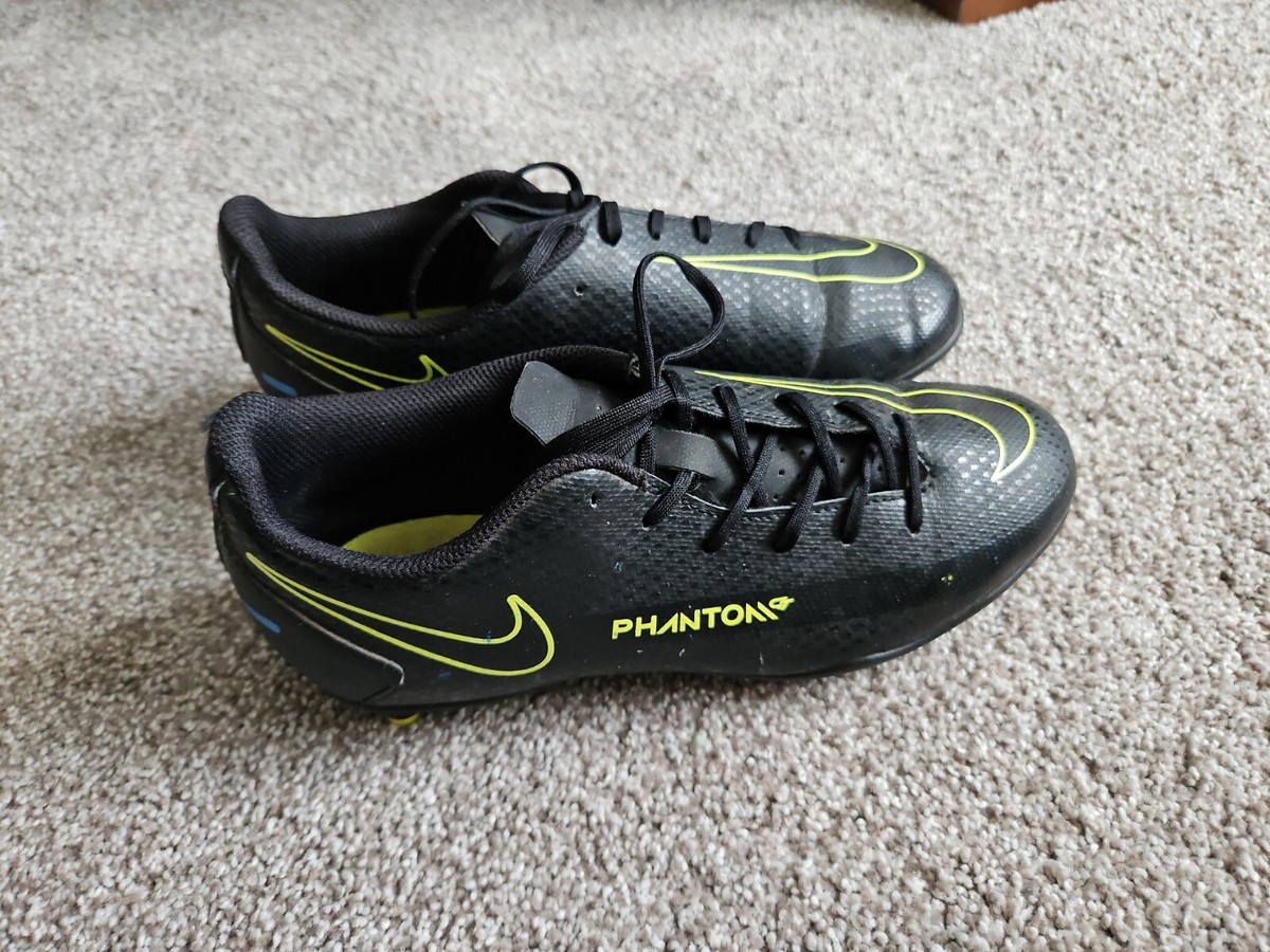 NIKE PHANTOM GT Soccer Cleats Size 5.5Y Black Yellow CK8479-090