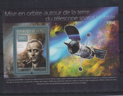 S518. Guinea - MNH - 2010 - Space - Telescope Habble - Edwin Habble - Bl