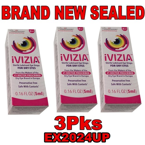 iVIZIA Sterile Lubricant Eye Drops for Dry Eyes, 0.16 fl oz 5 ml