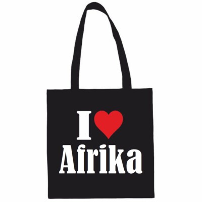 Tasche Beutel Baumwolltasche I Love Afrika Geburtstag Geschenk Valentinstag Oste