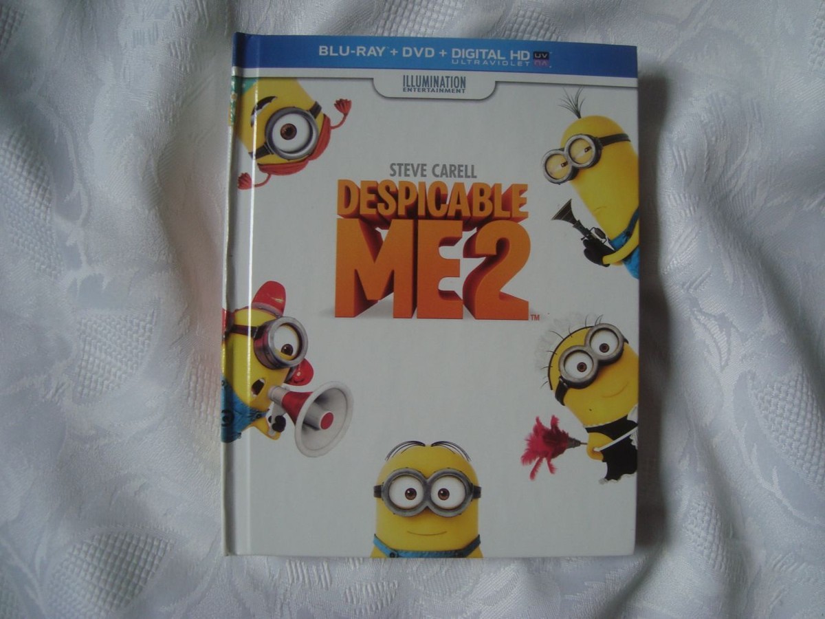 DESPICABLE ME 2 three disc LIMITED DIGIBOOK Blu-Ray DVD set Steve