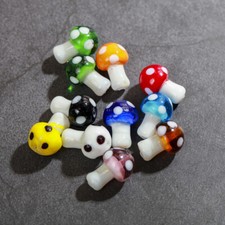 50pcs Glass Mushroom DIY New Jewelry Handmade Beaded Loose Beads