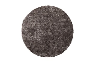 Hochflor Teppich Uni Shaggy Champagner 35 mm Wohnzimmer handgetuftet Ø 120 cm