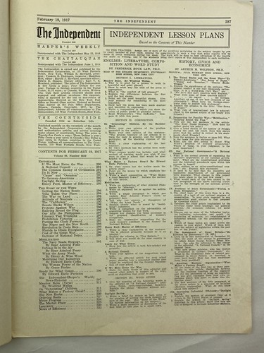 The independent harpers weekly February 19, 1917 world war 1 soldiers Army Navy - Picture 5 of 10