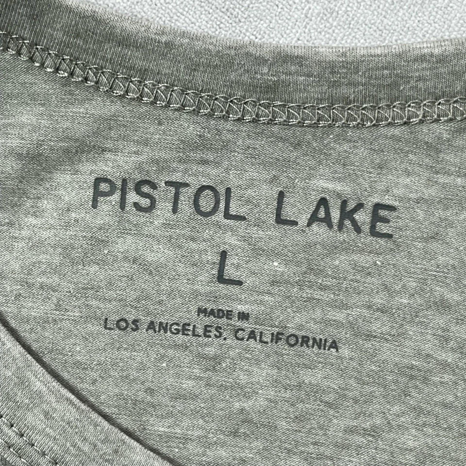 Pistol Lake Shirt Mens Large Long Sleeve Crewneck Raglan Performance Athletic - Image 4 of 4
