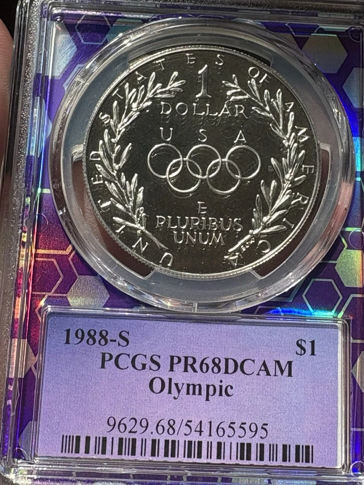 1988-S Olympiad Liberty PR68 DCAM Silver Dollar USA Olympic Coin Trader bea  - Image 4 of 4