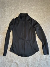 Layer 8 XS Qwick-Dry women's black long sleeve track jacket polyester