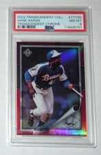 Hank Aaron 2022 Topps Transcendent Collection Chrome Red 1/4 PSA 8