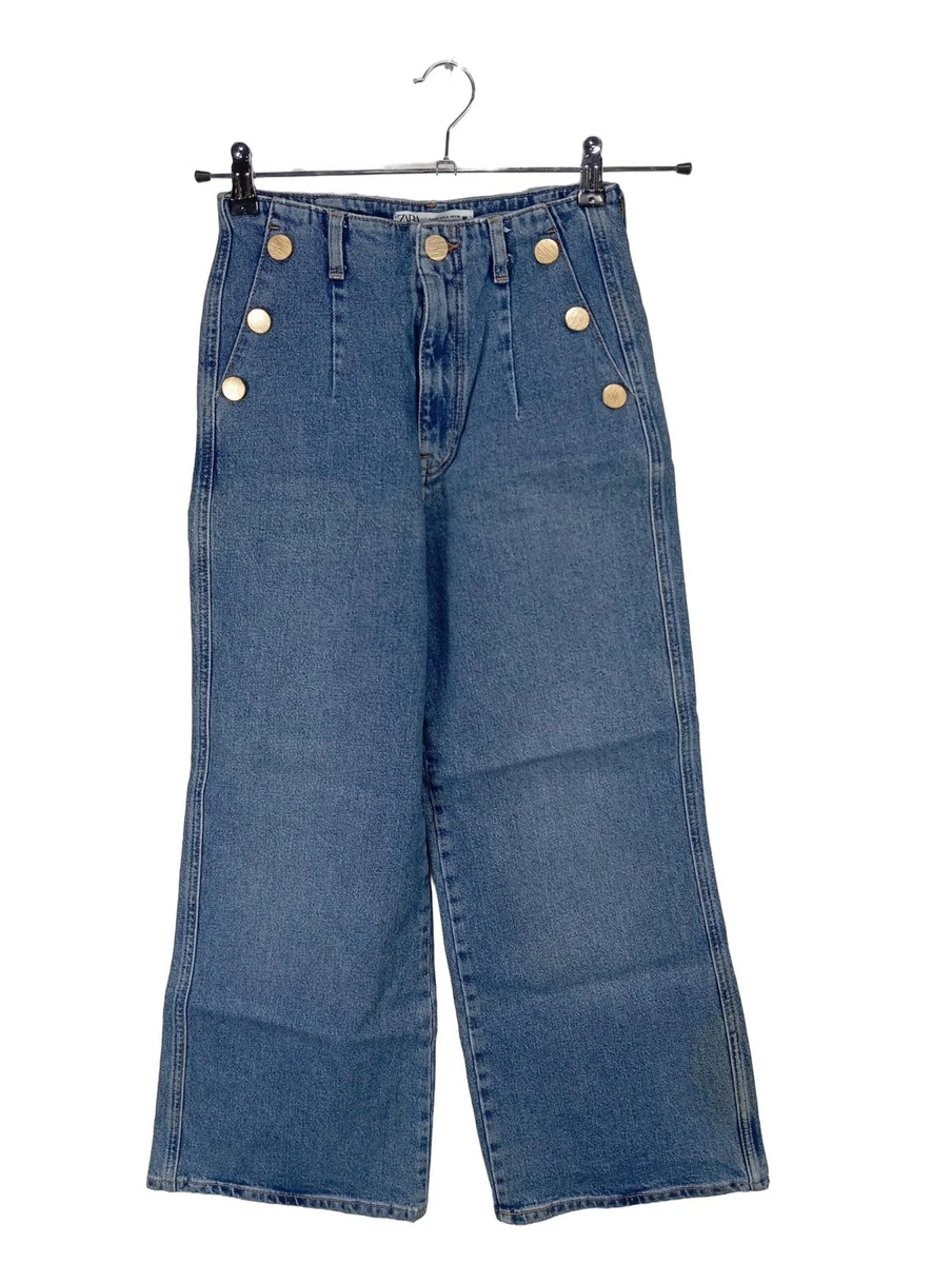 Jean Zara Taille Haute Gris Taille 36 - Occasion Très Bon état, Coupe Skinny, Pour Femme