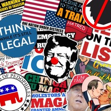 Anti Trump Sticker Pack 20 Pcs, Funny Decals for Cup, Tumbler, Bottle, Laptop