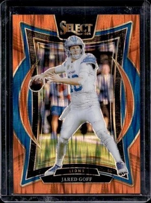 2024 Panini Select Jared Goff Concourse Orange Prizm Shock #002/499 Lions