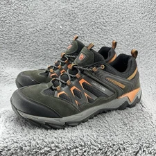 CAMEL CROWN Hiking Shoes Men's Size 13 Breathable Non-Slip Sneakers Green Orange