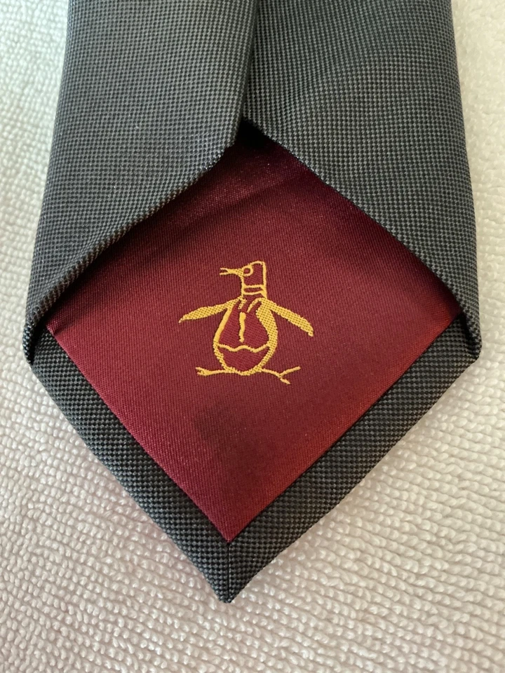 Penguin DARK GRAY Silk 2.75" W Skinny Tie - Image 3 of 4