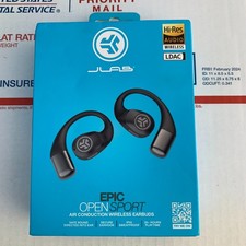 JLab Epic Open Sport True Wireless Earbuds- Black  NEW  SEALED   SHIP ASAP  