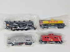 4 Piece Shell Gas Fletcher Barnhardt White Diecast HO Train Set Brand New Sealed