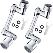 1080  Rotating Faucet Extender, 2 Pcs Large Angle Rotating Splash Filter Fauc...