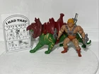 Vtg HE-MAN & BATTLE CAT Motu Masters Of The Universe Original Action Figure NICE