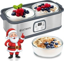 Ultimate Probiotic Yogurt Maker with Adjustable Time Temp Control - Make Tr...