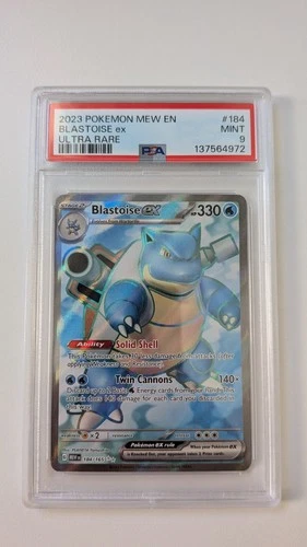 Blastoise ex 184/165 Ultra Rare PSA 9 TCG SV Scarlet & Violet 151 (MEW)