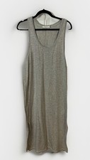 Rag And Bone Marlon Gray Sleeveless Tank Dress Scoop Neck Side Slit Size M Soft