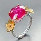 Gemstone ring 8 ct+ Ruby Ring 925 Sterling Silver Size 7 /R463335