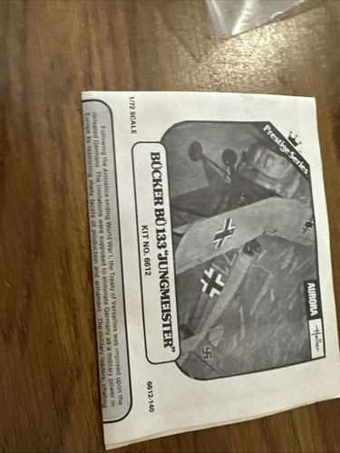 Aurora Heller Prestige Series Bucker BU133 Jungmeister Bausatz #6612 1/72 Sealed NOS - Bild 4 von 13