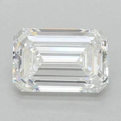 Lab Grown 3.08 Ct EMERALD Cut IGI Certified CVD Diamond G Color VS1 Clarity