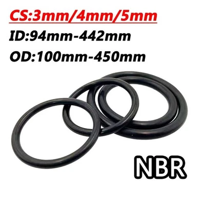 NEIN O-Ringe Oring Schnurstärke 3mm-5mm Ø Innen 94 mm - 442 mm NBR Dichtung Dichtring