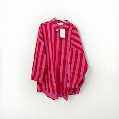 Studio Untold- Oversize Hemd aus Musselin, gestreift , Gr 50/52, Neu (O)