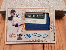 2020 Leaf Trinity - Laundry Patch Autograph Burl Carraway #PA-BC1 