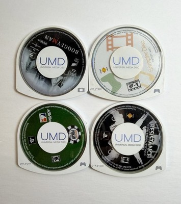 4 pc PSP Untested Game Lot: Boogeyman, Poker, Resistance, Sampler Disc Vol. 1