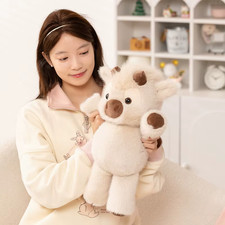 Highland Cattle Plush Toy 40cm Huggable Running Cow Premium Soft Stuffed Animal